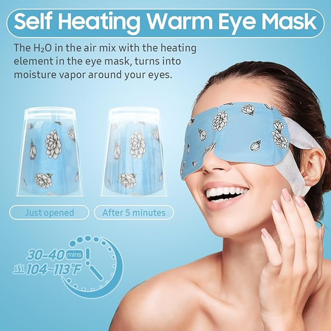 BeHoomi Steam Eye Mask, Self Heating Disposable SPA Warm Compress - Image 5