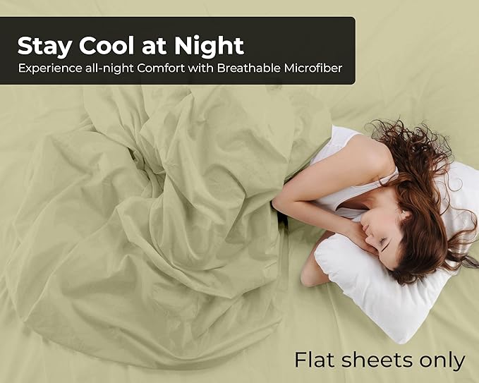 Royale Linens 2 Pack Bulk Flat Sheet Set - Image 4