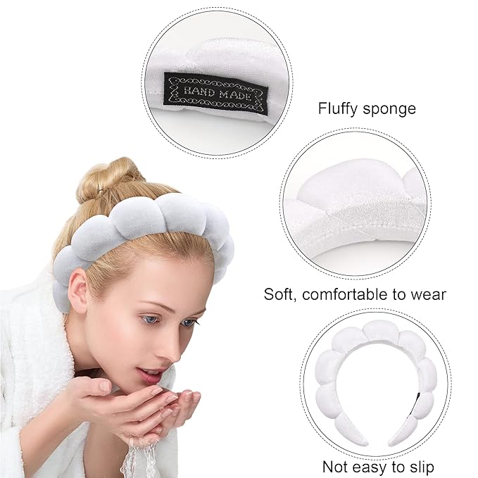 Ayesha Spa Headband for Washing Face Sponge Makeup Headbands Skincare Headband - Image 4