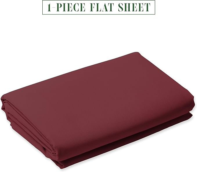 Luxury Flat Sheet on Amazon Elegant Comfort Wrinkle-Free 1500 Premier Hotel - Image 2