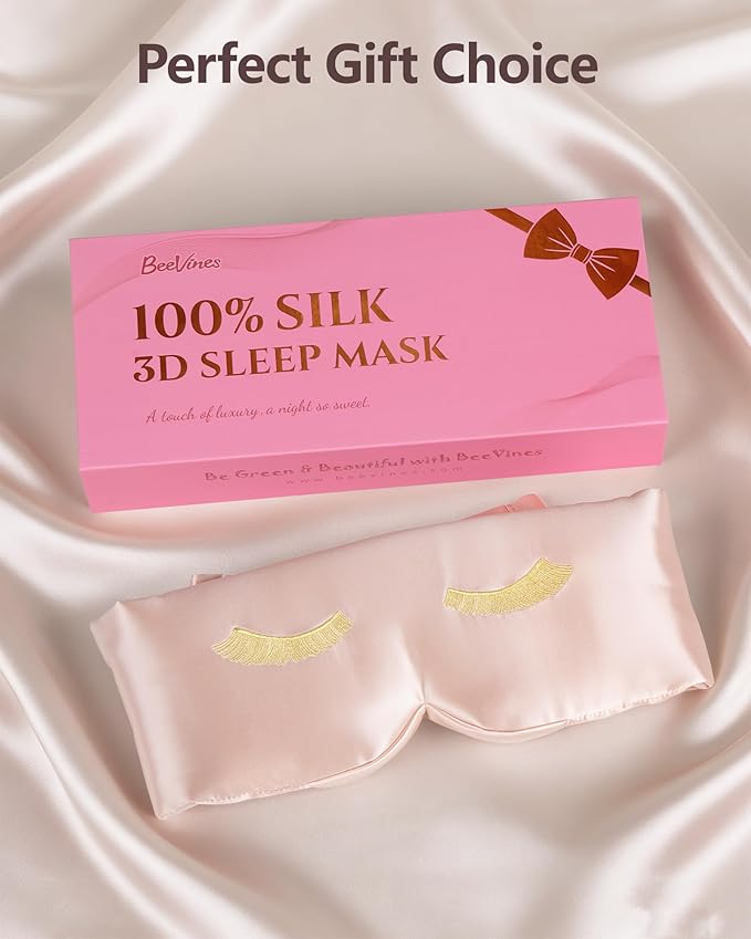 BeeVines Pure Silk 3D Sleep Mask - Image 7