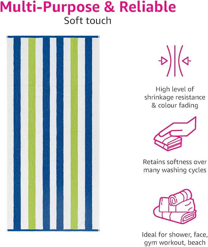 CASA COPENHAGEN Monaco Beach Towels Designed in Denmark Rough and Tough - Image 3