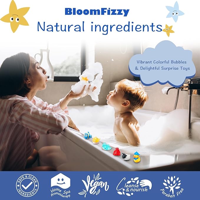 30 Kids Bath Bombs with Surprise Inside – Gift Set with 30 Unique Land & Sea - Image 6