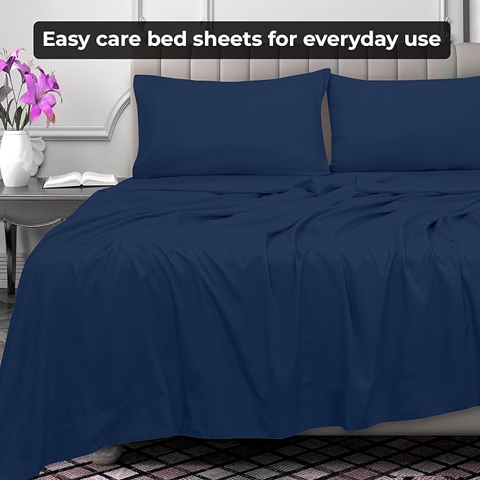 Royale Linens 2 Pack Bulk Flat Sheet Set - Image 7