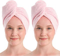 100% Turkish Cotton Hair Towel Wrap 2 Pack – Oeko-TEX Certified Quick Dry Turban by Seritaine