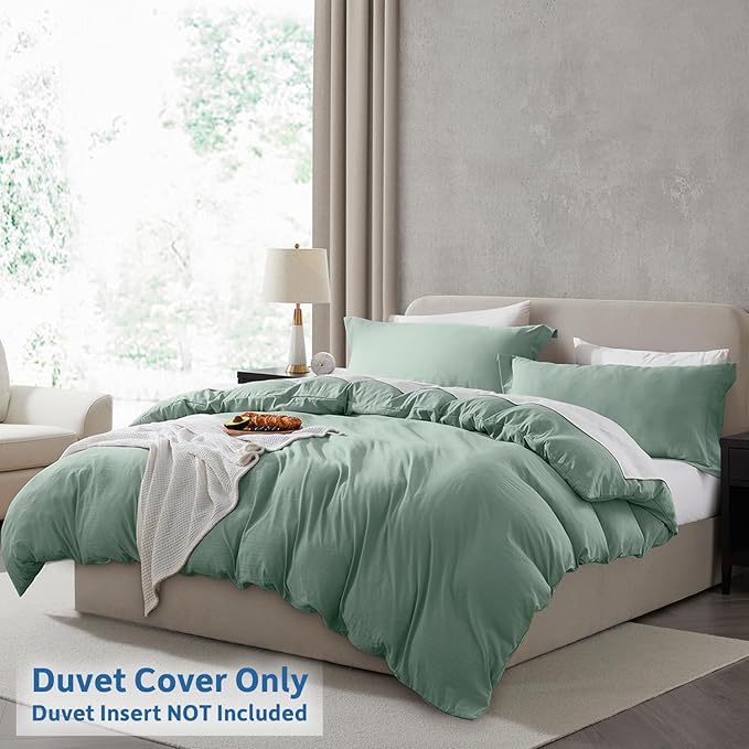 Nestl Sage Green California King Duvet Cover Sets - Image 2