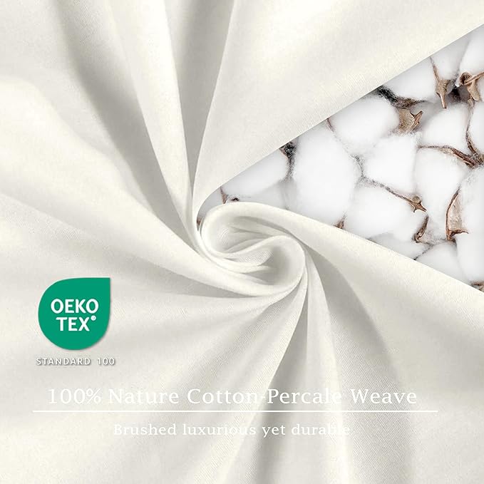 FreshCulture Pure Cotton Fitted Sheets King Size, 300 Thread Count Percale - Image 6