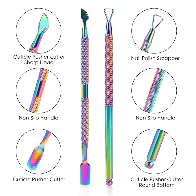 Cuticle Trimmer with Cuticle Pusher and Cutter, YINYIN Cuticle Remover Cutter - Image 3
