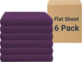 ZPECC King Flat Sheet Only 6 Pack, Durable Dark Purple Top Bed Sheets by ZPECC-ABrandThatHasBeenFocusedOnBabyProductsFor18Years