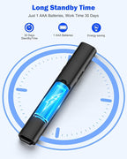 USB Type C Presentation Clicker with Red Light,Volume Control Wireless Presenter Remote Pointer for Powerpoint Presentations with Hyperlinks Open,Slide Clicker for Classroom MAC Computer Laptop