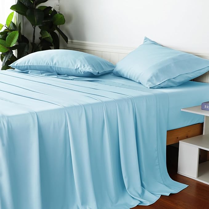 Bamboo Viscose Flat Sheets Only, Sateen Weave King Size Flat Sheet Only - Image 5