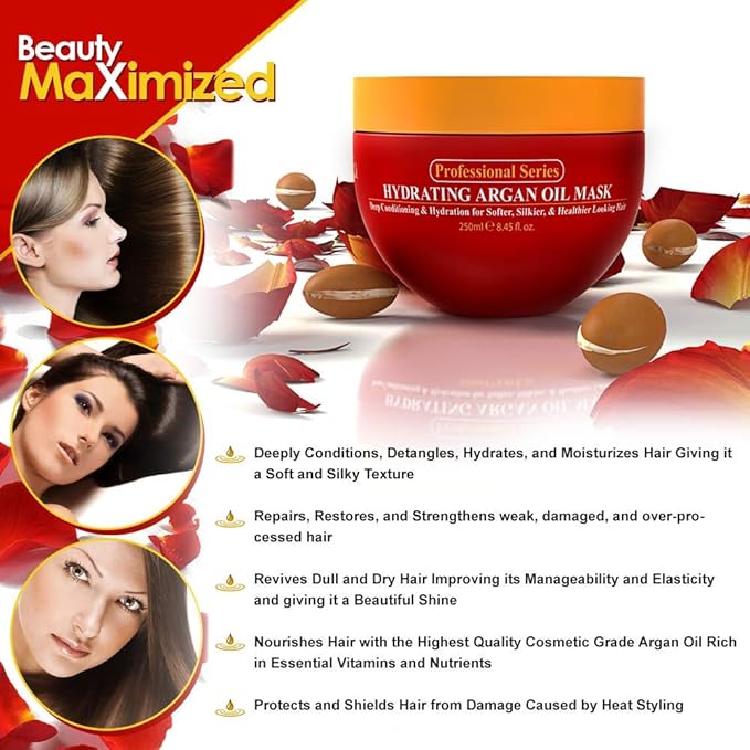 Arvazallia Hydrating Argan Oil Hair Mask and Deep Conditioner - Image 5