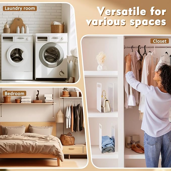 LEIFIDE Set of 4 Interlocking Towel Organizer Metal Bathroom Towel Storage Rack - Image 6