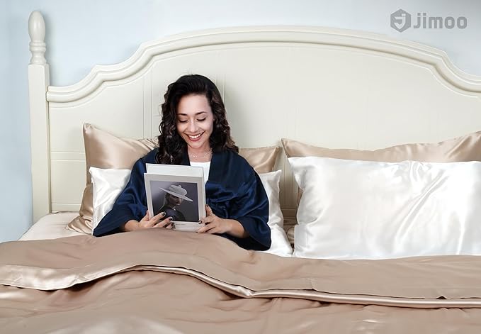 100% Mulberry Silk Pillowcase for Hair and Skin, 22 Momme Pure Natural Silk - Image 6