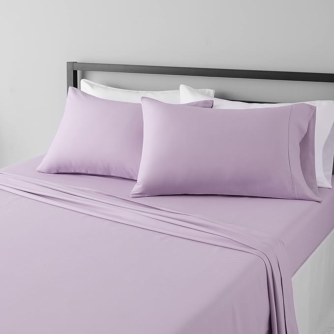 Amazon Basics Lightweight Breathable Ultra-Soft Wrinkle-Free Microfiber 4-Piece by AmazonBasics