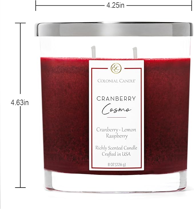 Colonial Candle Cranberry Cosmo Scented Candle Jar, Highly Fragranced Candles - Image 4