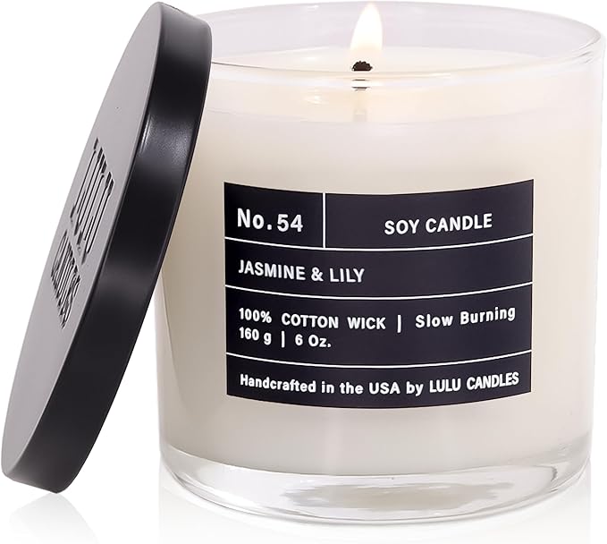 Lulu Candles | Jasmine & Lily | Luxury Scented Soy Jar Candle | Hand Poured in by LULUCANDLES