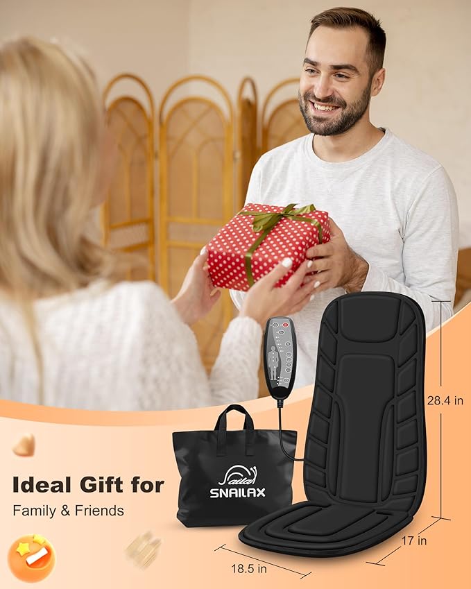 Snailax Back Massager with Heat, Massage Seat Cushion with 10 Motors, Massage - Image 7