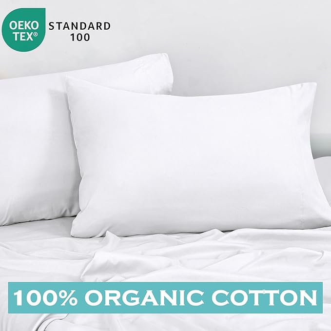 Royale Linens White Cotton Pillow Cases King Size Set of 12 - Image 3