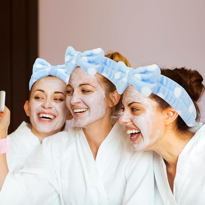 CIEHER 8 Pcs Spa Headbands for Women & Girls, Sleep Party & Face Wash, - Image 5