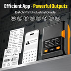 Makeid EP53 Portable Industrial Label Maker, 2" Print Head Bluetooth Label Printer, Mobile APP & PC Editor Compatible, 2000mAh Li-ion Battery, Come with 1" H x 2" W Label for Job Sites