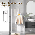 Clothes Drying Rack, Laundry Room Wall Mounted Retractable Clothes Hanger Drying Rack, Laundry Clothing Drying Rack Folding Indoor or Outdoor, Easy Installation Aluminium Dryer, 1pcs(White)