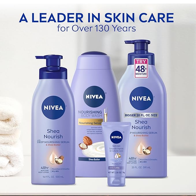 NIVEA Smooth Daily Moisture Body Lotion, Shea Butter 16.9 oz - Image 9