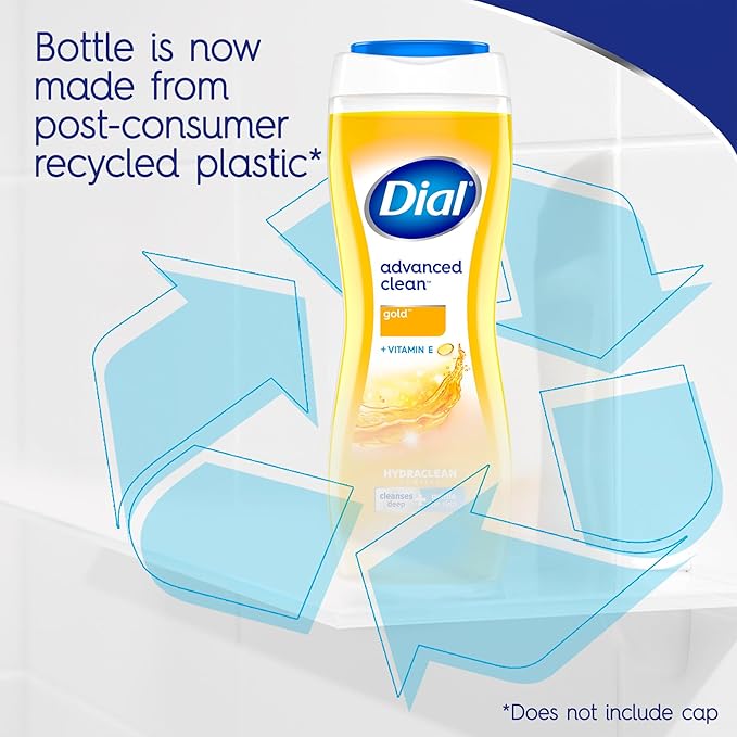 Dial Body Wash, Advanced Clean Gold, 16 Fl Oz, Hydraclean Complex & Vitamin E - Image 4