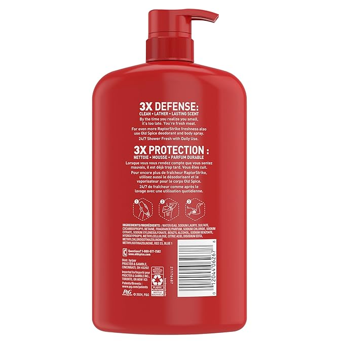 Old Spice Cleansing Body Wash for Men, 3X Defense, 24/7 Shower Fresh - Image 8
