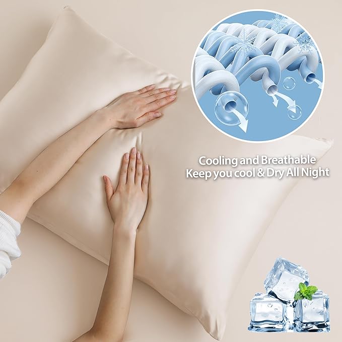 2 Pack Cooling Toddler Pillow Cases, Viscose Derived from Bamboo Small Pillow - Image 4