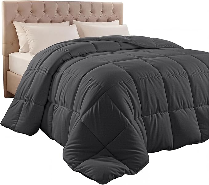 Utopia Bedding Queen Comforter Duvet Insert, Quilted Grey Comforter by UTOPIABEDDING