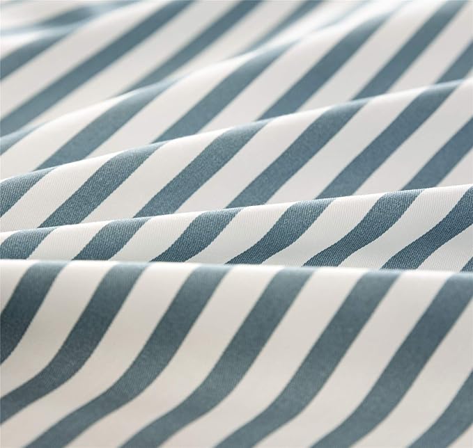 JELLYMONI 100% Natural Cotton 3pcs Striped Duvet Cover Sets, - Image 4