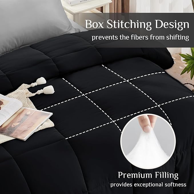 JOLLYVOGUE Queen Comforter Set, Ultra-Soft Bed in a Bag Queen Size 7 Pieces - Image 3