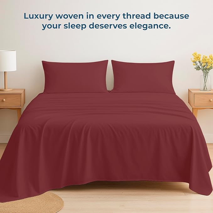 Royale Linen 100% Organic Cotton California King Flat Sheet Only - Image 6
