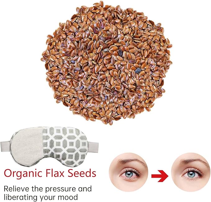 2 in 1 Heated/Ice Eye Mask Moist Heat Eye Mask Lavender & Flaxseed Sinus Pillow - Image 6