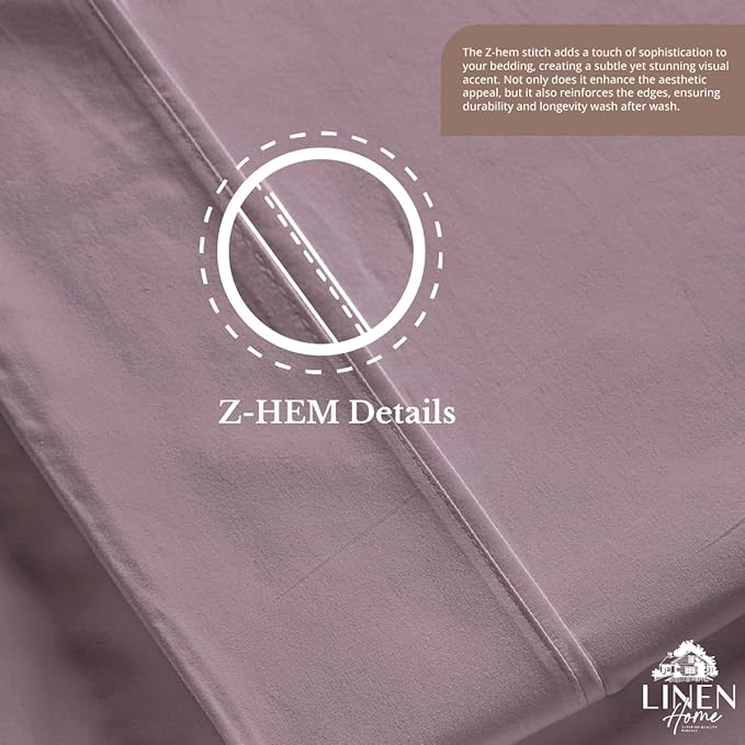 Linen Home 100% Cotton Percale 1 Flat Sheet, Twin Size - Image 5