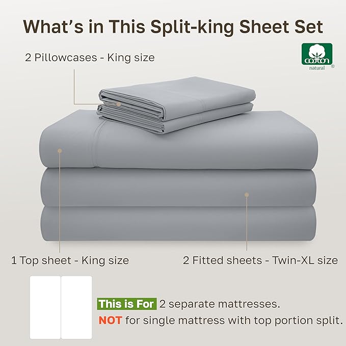 California Design Den Split King Sheet Set - Image 4