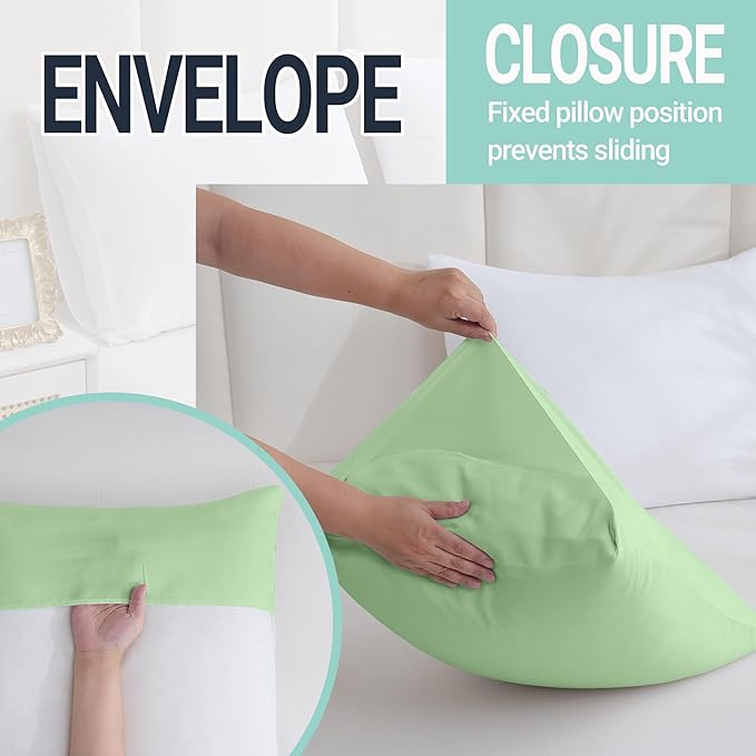 ZPECC Pillow Cases Queen Size Set of 4, 20x30 Envelope Closure Pillowcases - Image 5