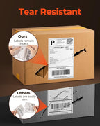 MUNBYN 4"x6" Direct Thermal Shipping Labels, Durable Waterproof, Oil-Proof, Scratch-Proof, Alcohol-Resistant, Tear-Resistant Label Paper for Thermal Printers, Packages, 380 Sheets/Fanfold