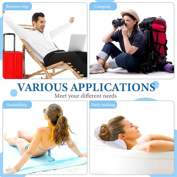 Jetec 2 Pcs Inflatable Bath Pillow - Image 7