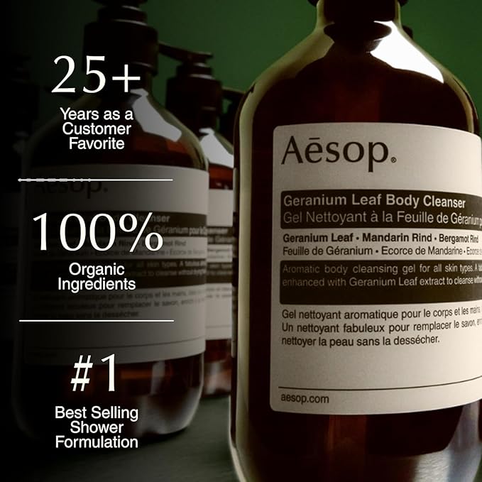 Aesop Geranium Leaf Body Cleanser | Gentle Shower Gel - Image 3