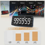 7.8'' Extra Large Rechargeable LED Kitchen Timer - 99H Countdown/Countup, 3 Brightness, 5 Alarms, 4 Volume Levels | Magnetic Large Timer for Cooking, Classroom, Home Gym