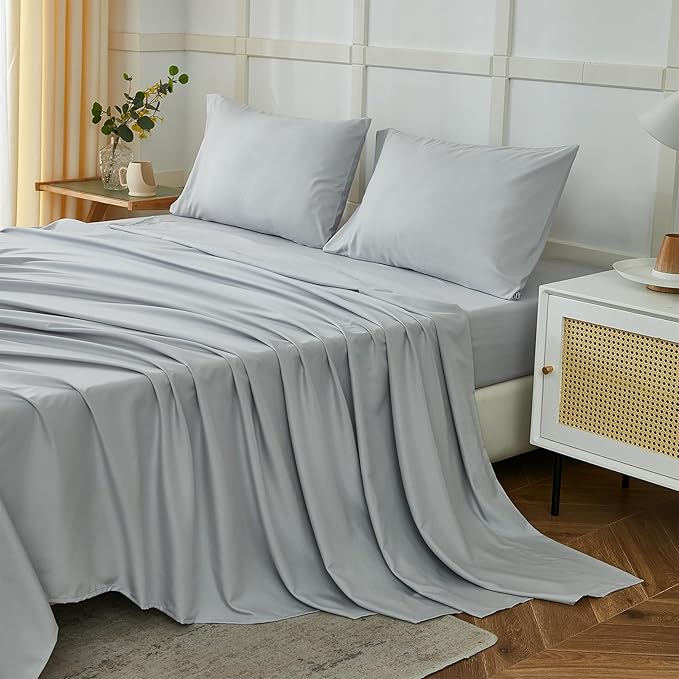 ILAVANDE King Size Sheets Set, 4 Piece Hotel Luxury Super Soft 1800 Series by ILAVANDEforYourBedHome