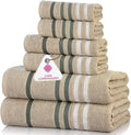 CASA COPENHAGEN Exotic 6 Pieces Towel Set- Grey Violet, 525 GSM 2 Bath Towel 2 by CASACOPENHAGEN