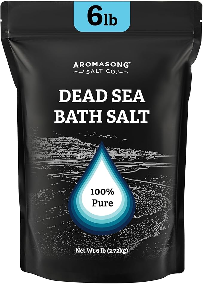 Aromasong Dead Sea Salt Bath Soak 6 Lbs. Bulk Pack – 100% Natural Dead Sea Salts by Aromasong