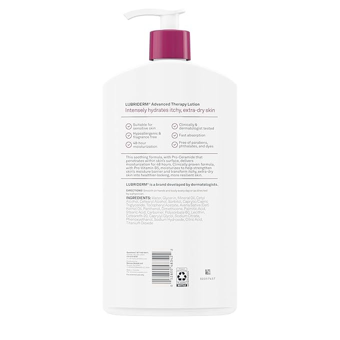 Lubriderm Advanced Therapy Fragrance-Free Moisturizing Hand & Body Lotion + - Image 10