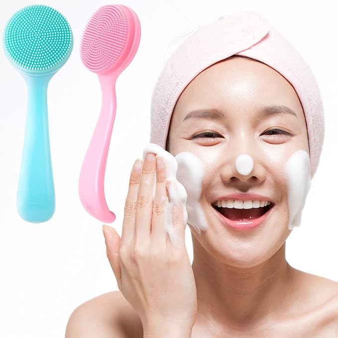 HINZIC 2 Pack Silicone Manual Facial Cleansing Brush, Skin Friendly Waterproof - Image 7