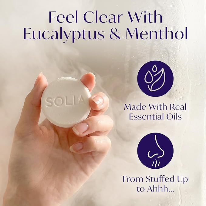 Solia Shower Steamers Eucalyptus and Menthol 15-Pack - Image 2