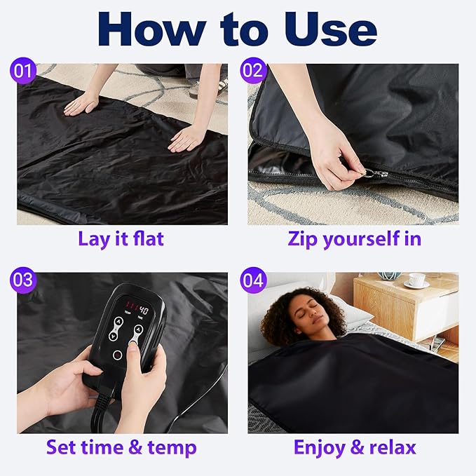 Sauna Blanket for Home, Portable Full Body Heating Wrap - Image 6