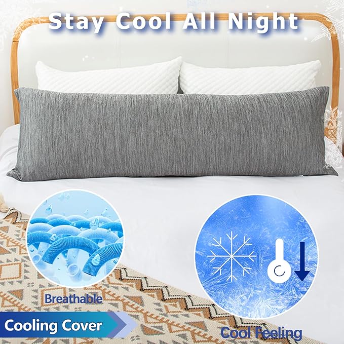 1 MIDDLE ONE Body Pillow, Cooling Memory Foam Body Pillows - Image 3